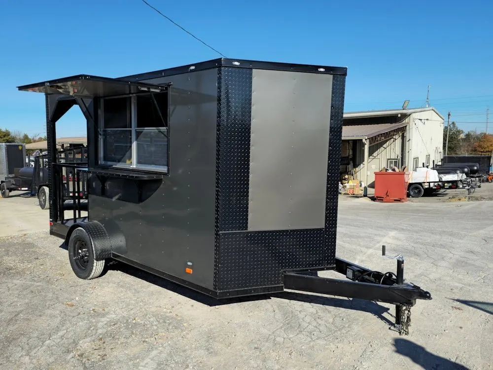 7×12 Charcoal Concession Porch Trailer Food Serving Merchandising — view 11