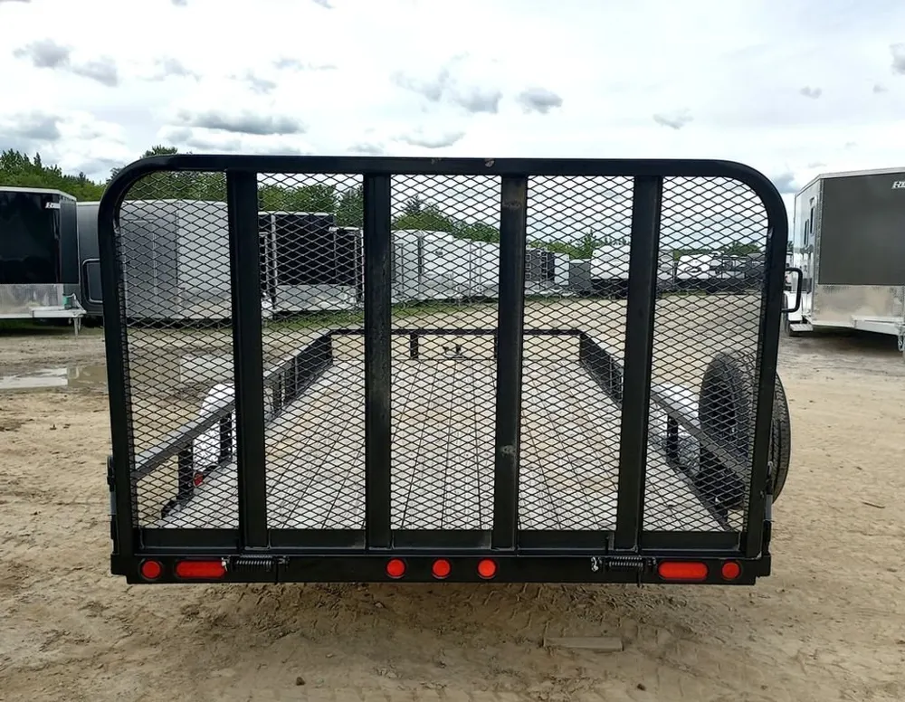 2024 PJ Trailers 7×14 Powder Coated Open Utility w/Rear Ramp Gate, ATV Side Loading Ramps — view 4