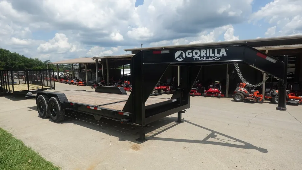 7×20 Gooseneck Tilt Car Hauler Trailer (2) 7K Drop Axles with Brakes 14K GVWR — view 8