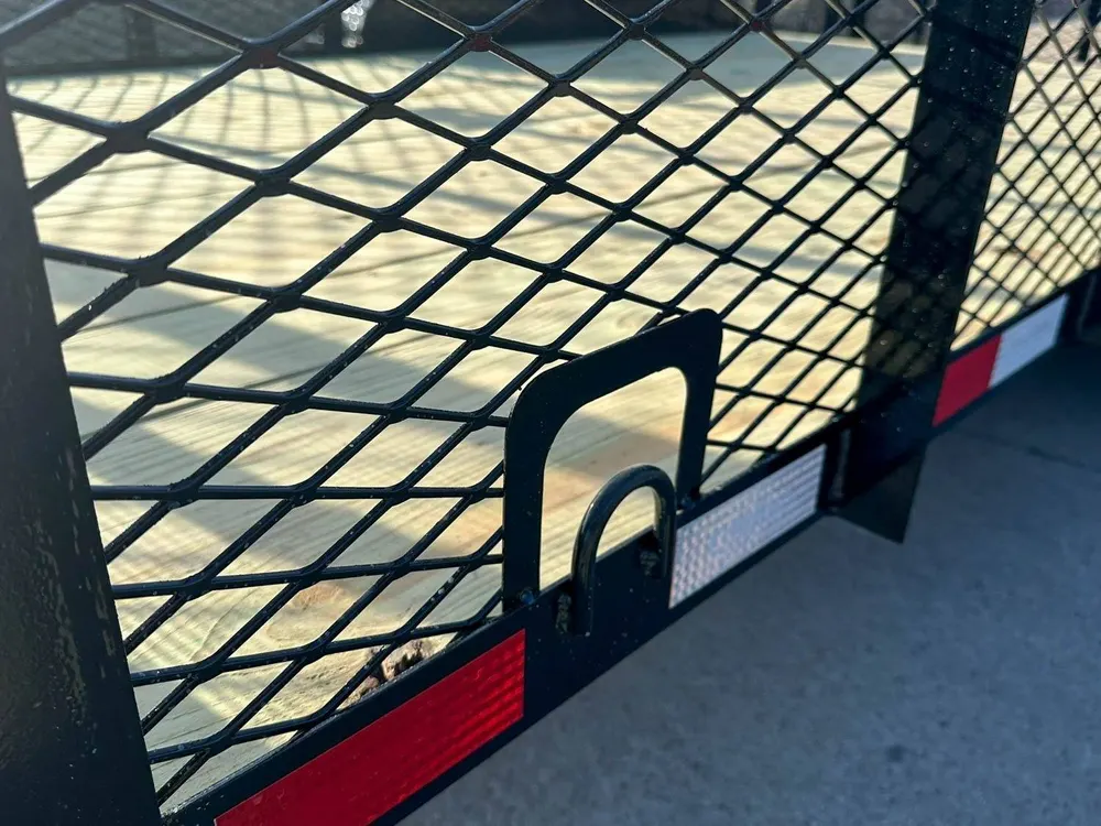 7×14 Powder Coated Dovetail Utility Trailer 4ft Mesh Sides (2) 3,500lb Axles — view 12