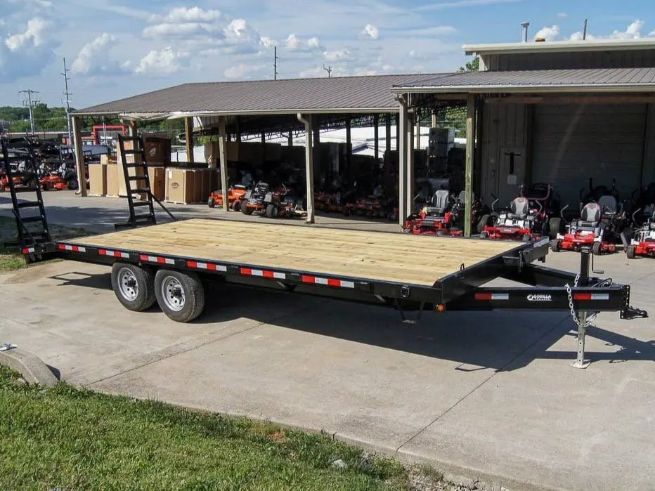 8.5×20 Deckover I-Beam Trailer (2) 5,200lb Axles Stand-Up Ramps 10k GVWR — view 8