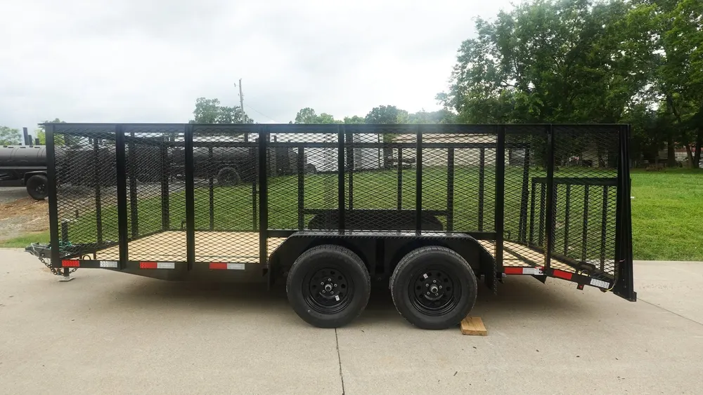 6.4×16 Dovetail Utility Trailer with 4ft Mesh Side (2) 3,500lb Axles — view 8