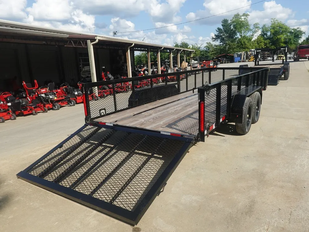6.4×18 Utility Trailer with 2FT Mesh Sides & Gate (2) 3,500LB Axles GVWR 7K — view 11