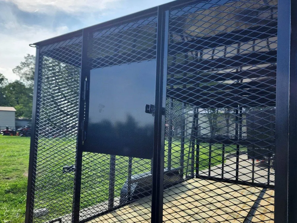 6.4×14 Straight Deck Utility Trailer 6ft Mesh Sides with Metal Roof (2) 3,500lb Axles — view 10