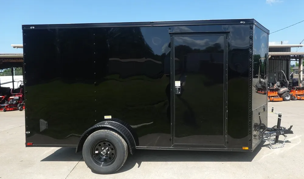 6×12 Enclosed Trailer Black — view 4