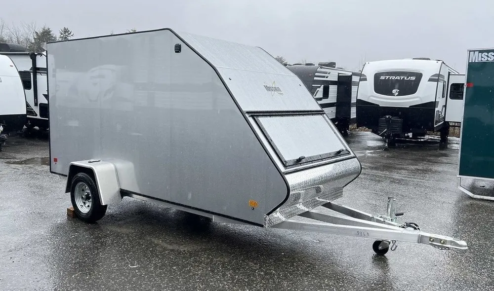 2024 Mission Trailers 60×12 Aluminum Single Place Crossover w/Galvanized Package, Rear Canopy — view 5
