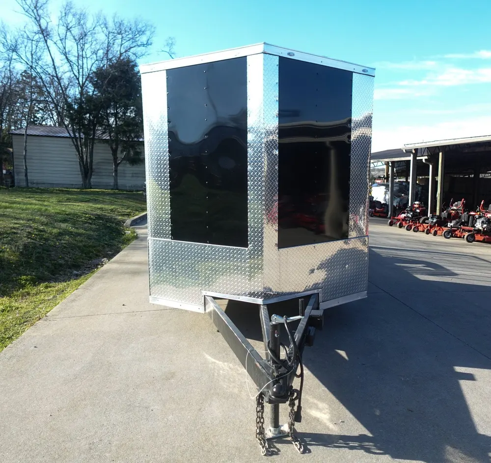 7×20 Black Hybrid Enclosed Trailer ATP Floor (2) 7K Axles — view 2