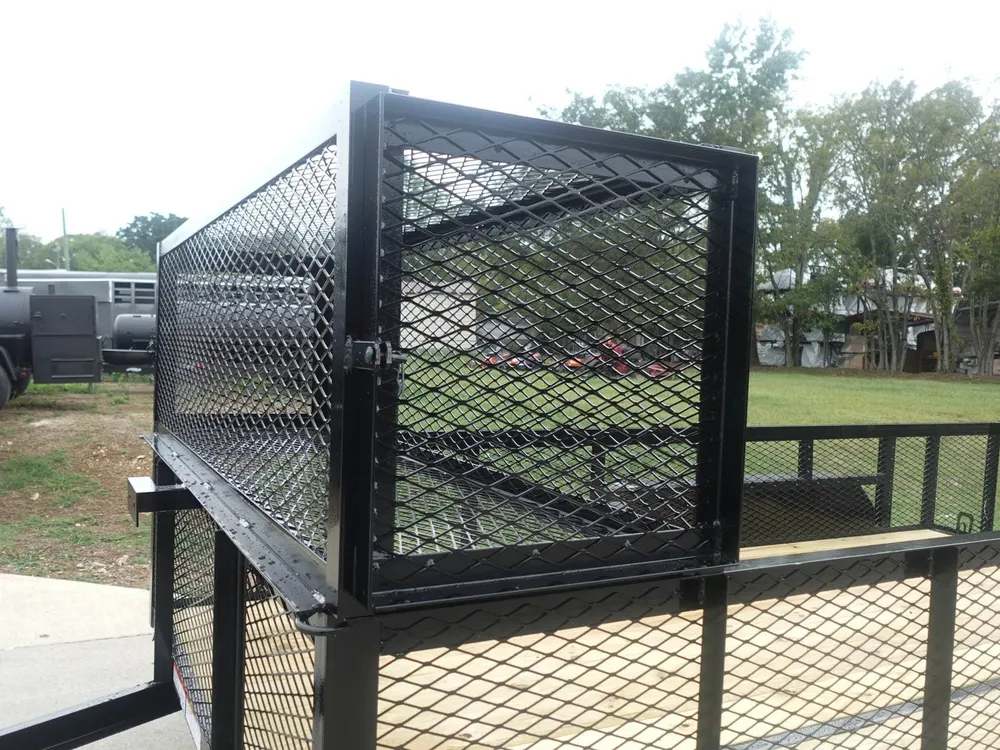 6.4×16 Dovetail Utility Trailer with Front Basket 2ft Mesh (2) 3500lb Axles — view 5