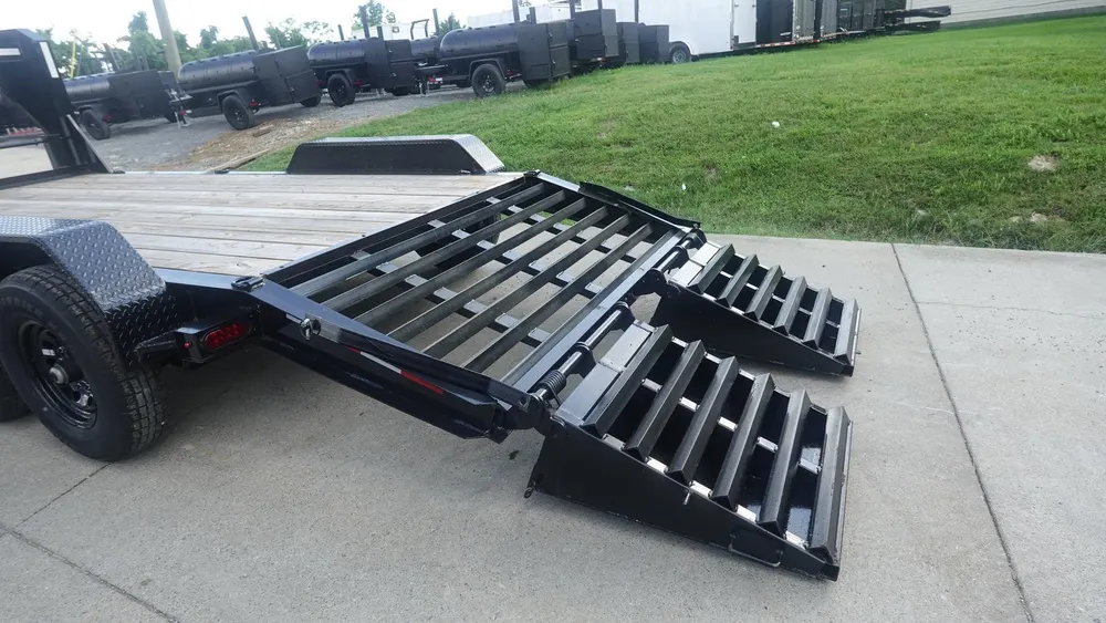 7×18 Gooseneck Equipment Trailer (2) 7K Axles & Mini King Kong Ramps 14k GVWR — view 11