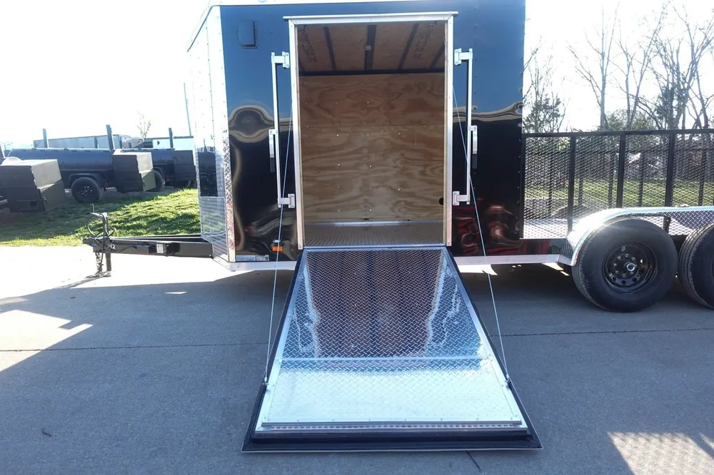 7×20 Black Hybrid Enclosed Trailer ATP Floor (2) 7K Axles — view 10