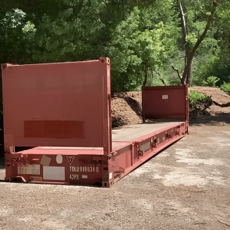 Used 40ft Flat Rack Shipping Container — view 2