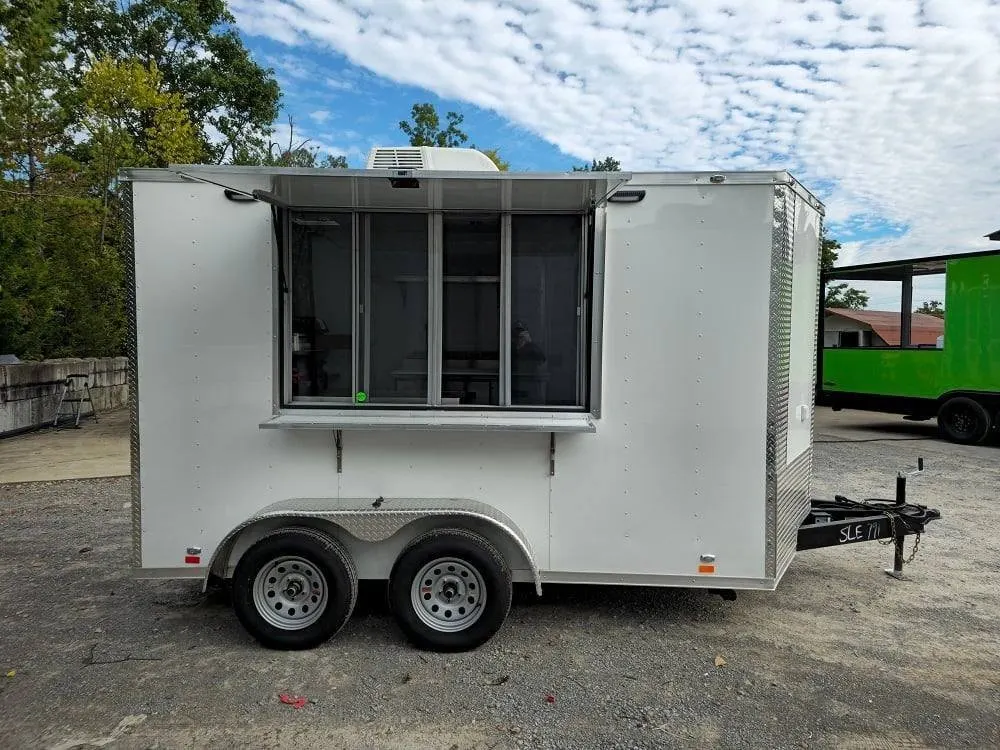 7′ X 12′ White Concession Trailer Food Event Catering — view 11