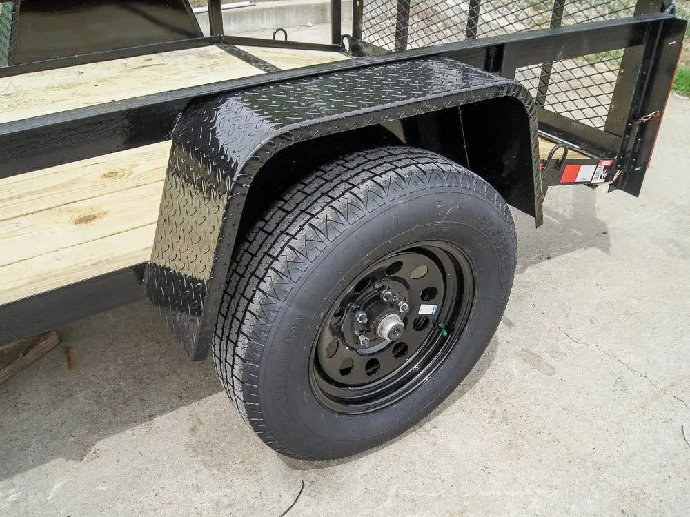 5×8 Powder Coated Dovetail Utility Trailer Single 3,500lb Axle — view 6