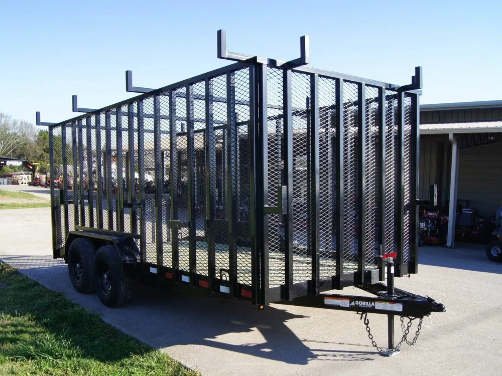 7×16 Dovetail Utility Trailer with 6ft Mesh Sides and Ladder Racks (2) 5,200lb Axles — view 8
