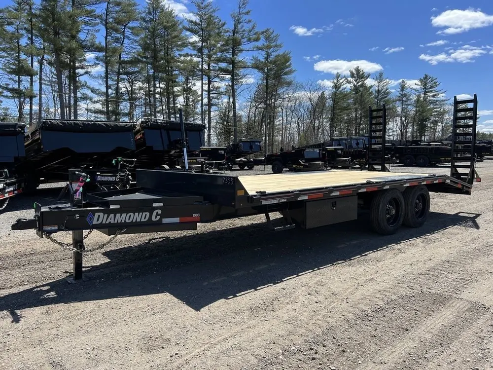 2024 Diamond C 8.5×20 20K Deckover Equipment Trailer w/ 72” Flip-Knee Ramps — view 2