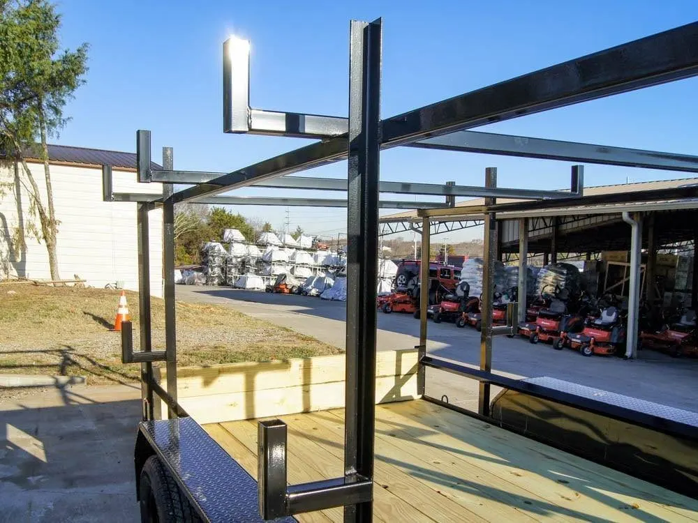 6.4×12 Straight Deck Utility Trailer 4.5ft Ladder Racks (2) 3,500lb Axles — view 8