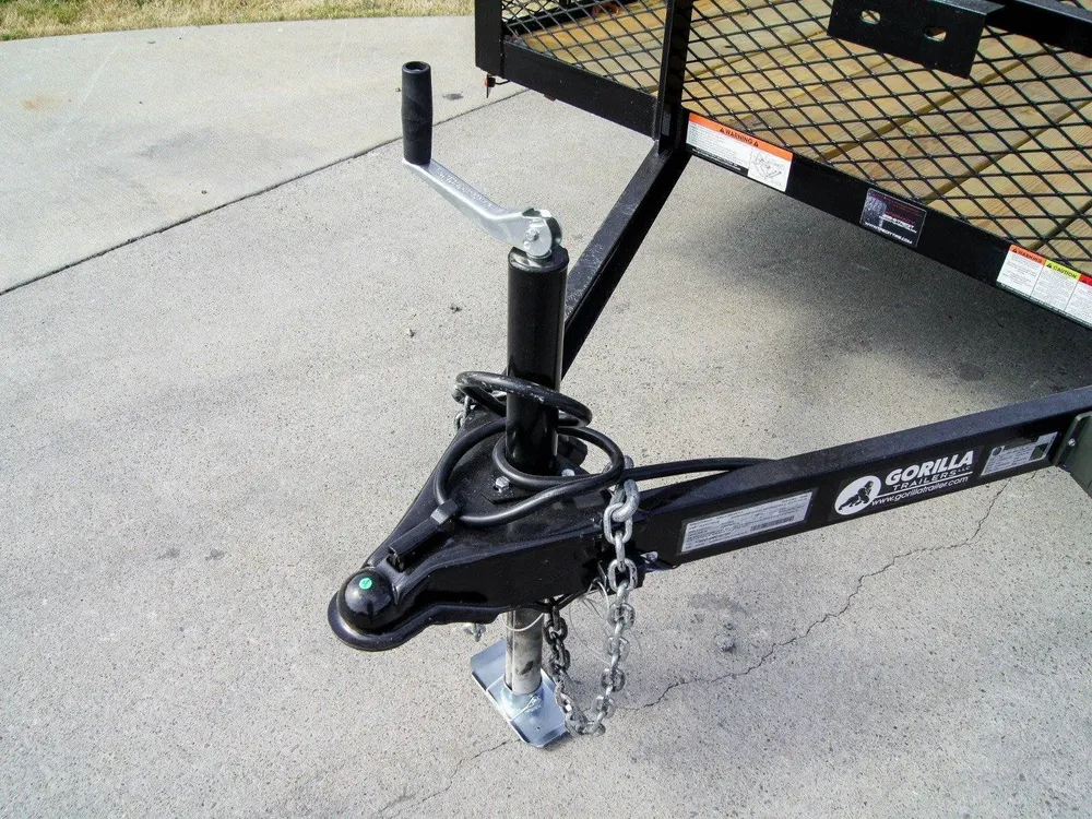 6.4×14 Dovetail Utility Trailer 4ft Mesh (2) 3500lb Axles — view 9