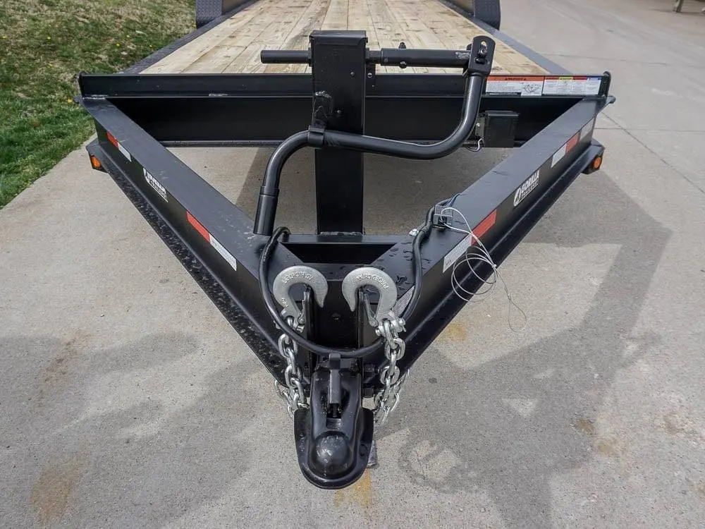 7×20 Equipment Trailer 8″ I-Beam (2) 7K Axles Standup Ramps 14K GVWR — view 3
