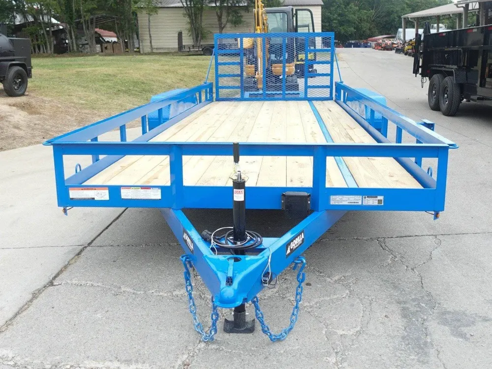 7×20 Heavy Duty Blue Straight Deck Utility Trailer (2) 5,200lb Axles with Brakes — view 2