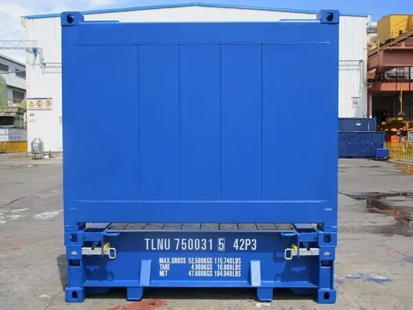 40-Fuß-Flatrack-Container mit klappbaren Stirnwänden