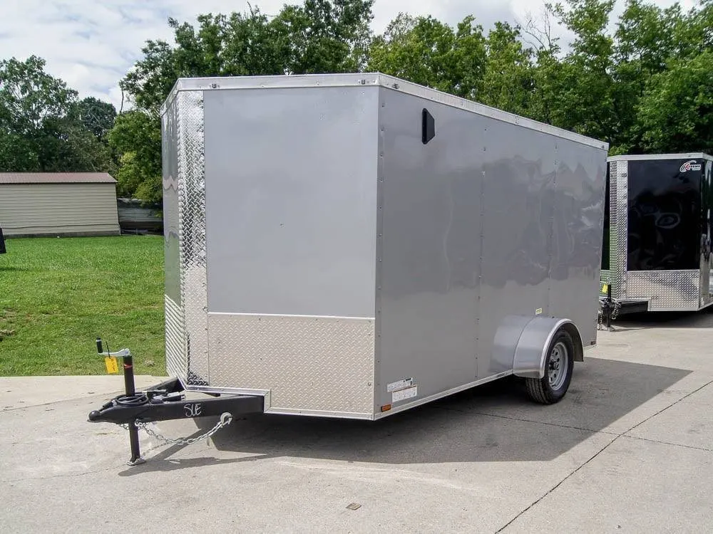 7×12 Silver Frost V-Nose Enclosed Trailer 3,500lb Axles — view 3