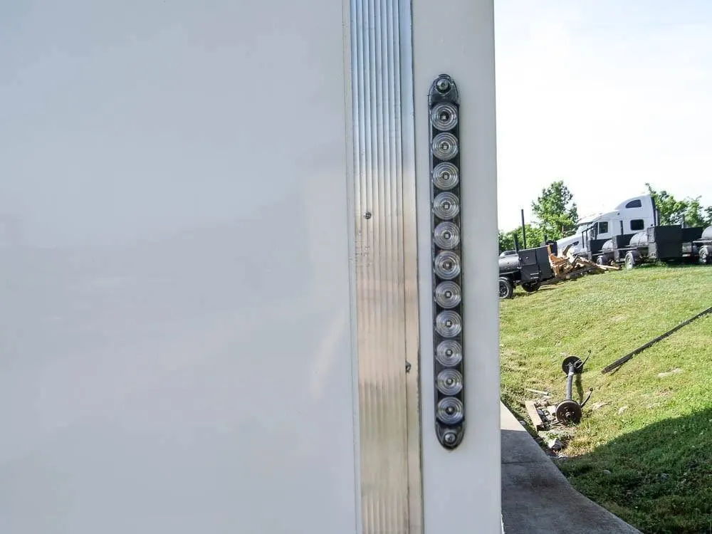 7×20 Enclosed Trailer White – Silver ATP Barn Door (2) 3500lb Axles — view 10