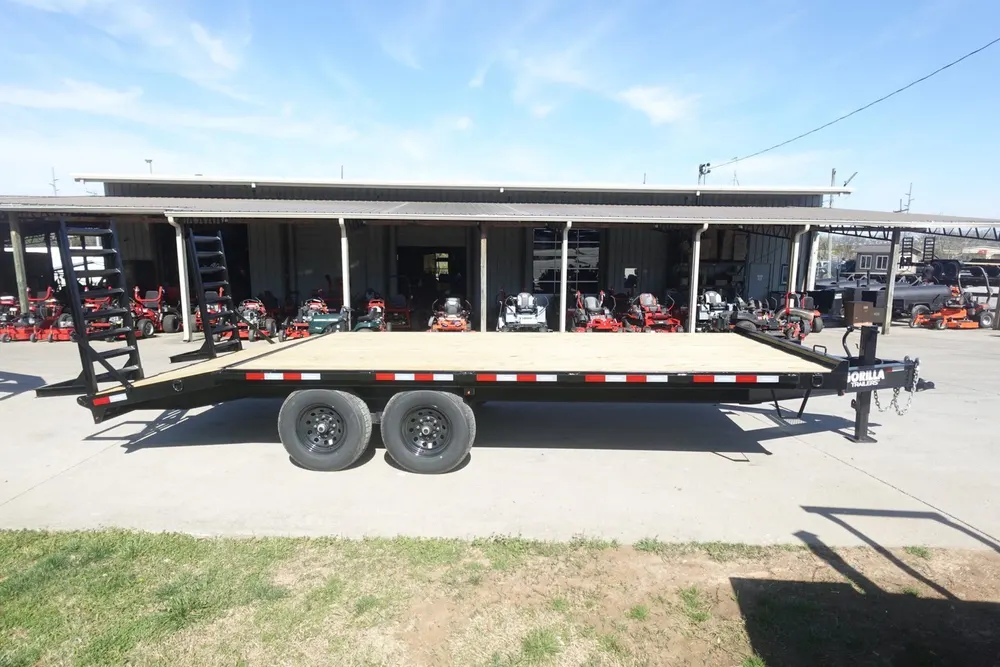8.5×20 I-Beam Deckover Trailer (2) 7K Axles Stand-Up Ramps — view 4