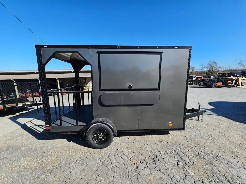 7×12 Charcoal Concession Porch Trailer Food Serving Merchandising — view 9