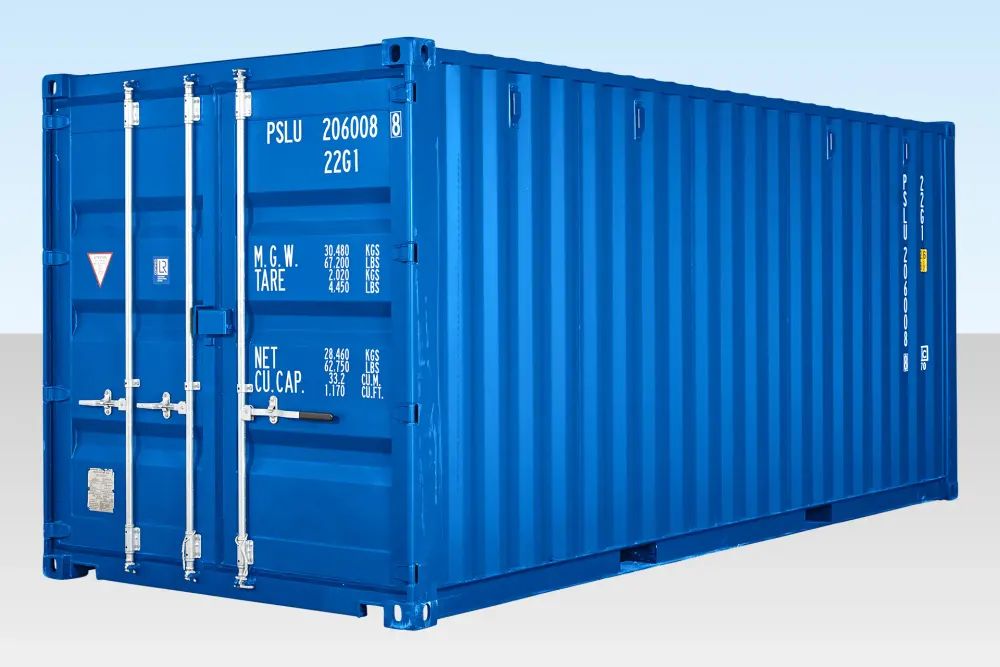 20-Fuß-Selfstorage-Container mit Bambusboden, blau (RAL 5010)
