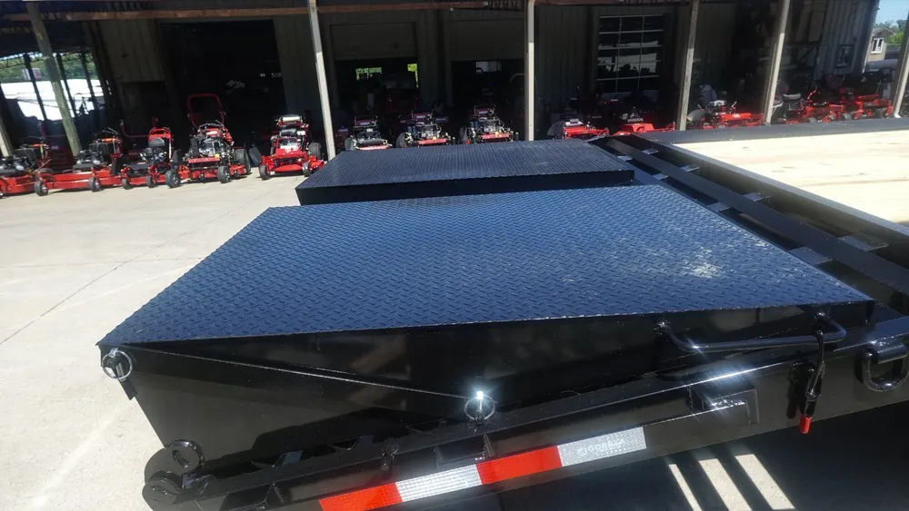 8.5×25 IBeam Deckover Dovetail Trailer (2) 10K Axles King Kong Ramps — view 5