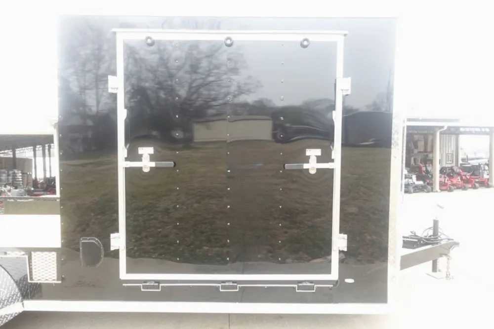 7×20 Black V-nose Hybrid Enclosed Trailer (2) 7K Axles — view 7