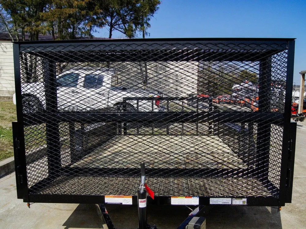 7×14 Powder Coated Dovetail Utility Trailer Stacked Baskets (2) 3,500lb Axles — view 10