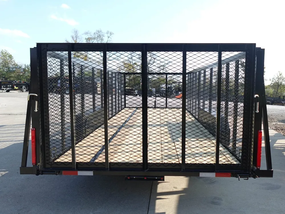7×20 Straight Deck Utility Trailer 4ft Mesh Sides (2) 3,500lb Axles — view 8