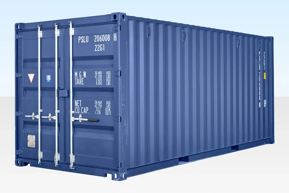20-Fuß-Seecontainer, blau (RAL 5013)