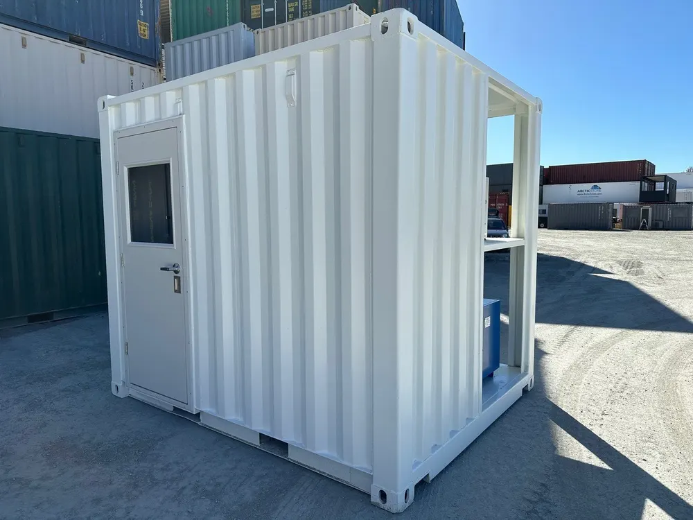 10-Fuß-Bedienstand-Container, gedämmt und klimatisiert, weiß