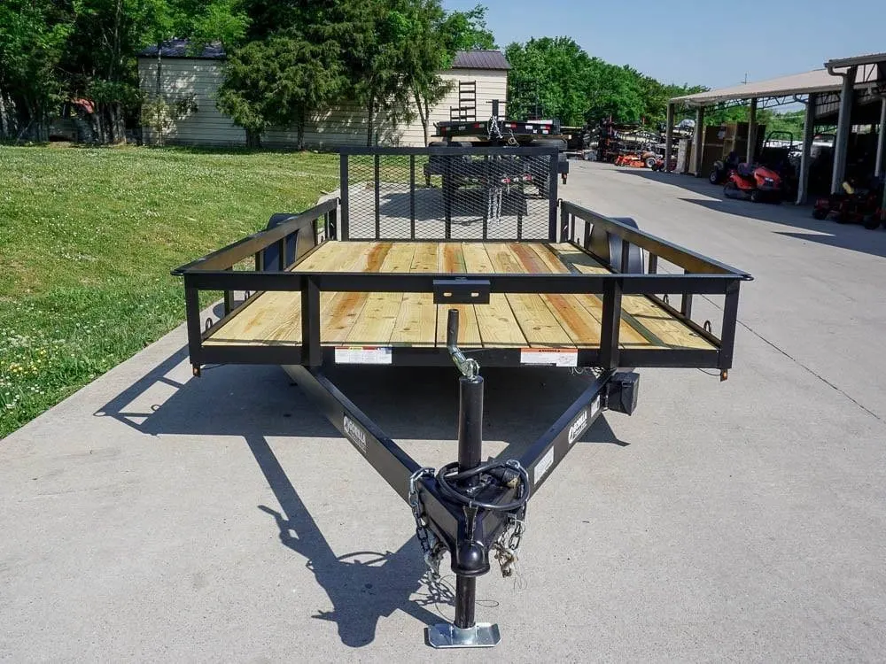 7×14 Dovetail Utility Trailer 3500lb Axle — view 2
