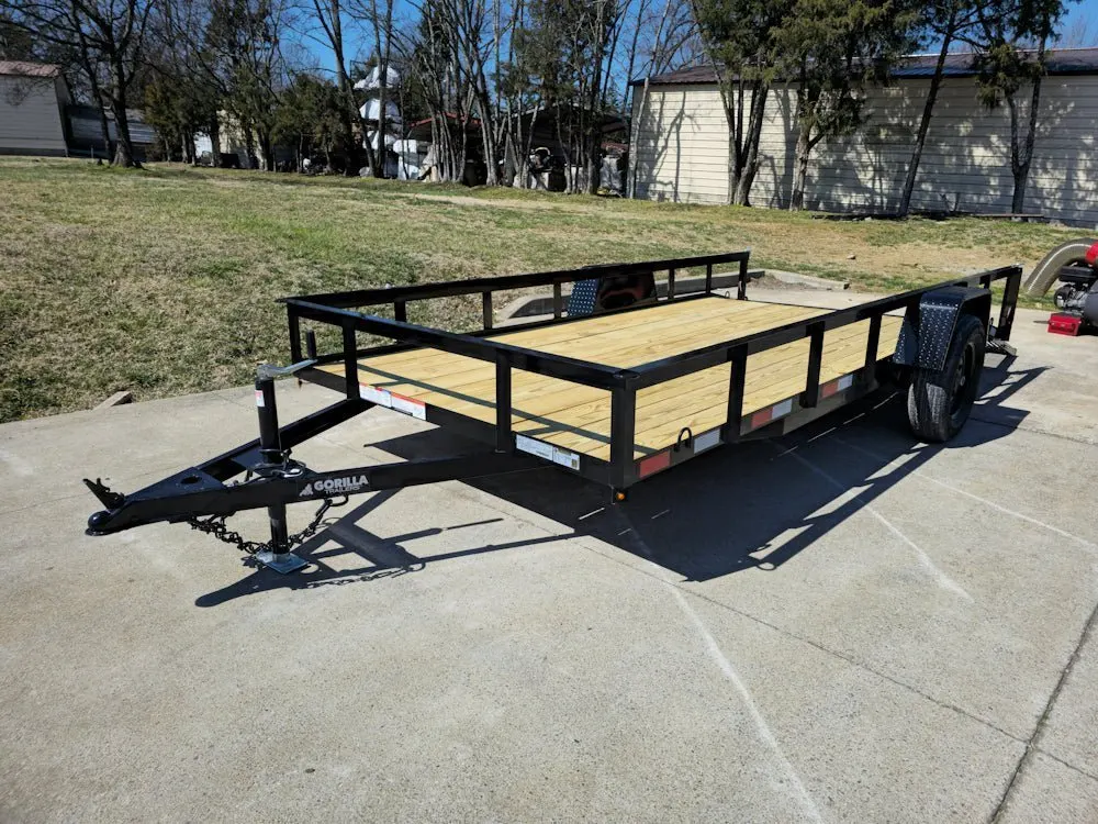 6’4″ x 14 Utility Trailer Dovetail With Gate Powder Coated 3,500lb Axle — view 2