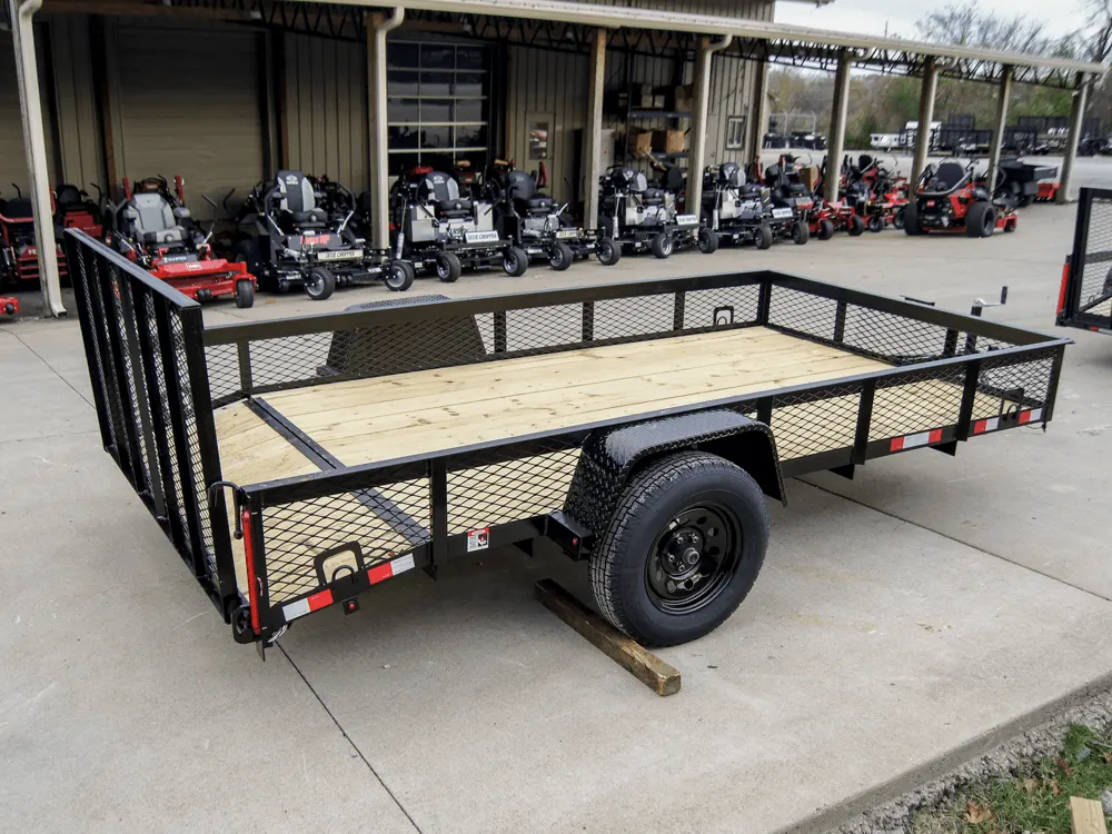 6.4×12 Dovetail Utility Trailer with 1ft Mesh Sides 3,500lb Axle — view 6
