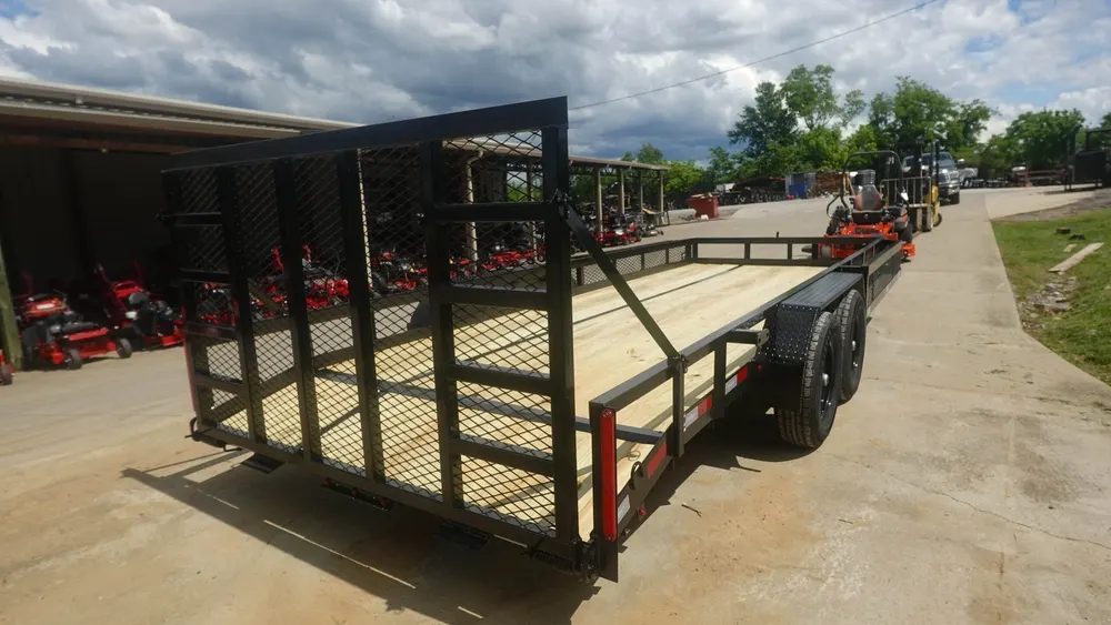 7×20 Heavy Duty Dovetail Utility Trailer Side Baskets (2) 5,200lb Axles Brakes — view 6
