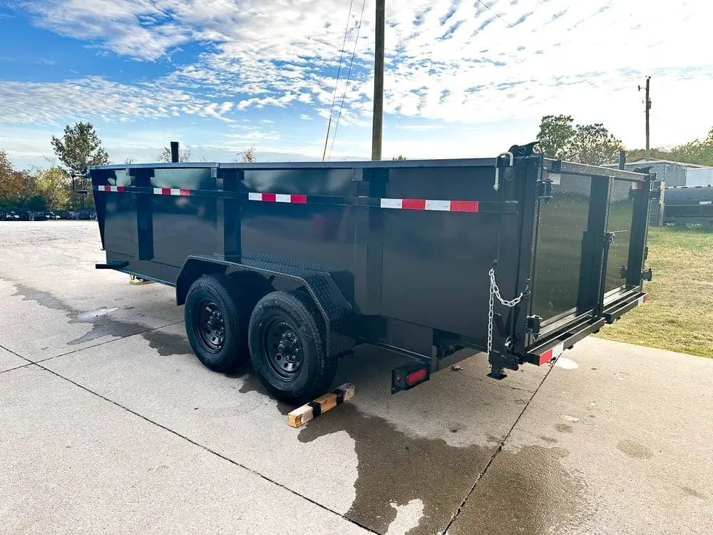 7×16 Gorilla Telescopic IBeam Dump Trailer with 3ft Sides (2) 7K Axles 14k GVWR — view 5