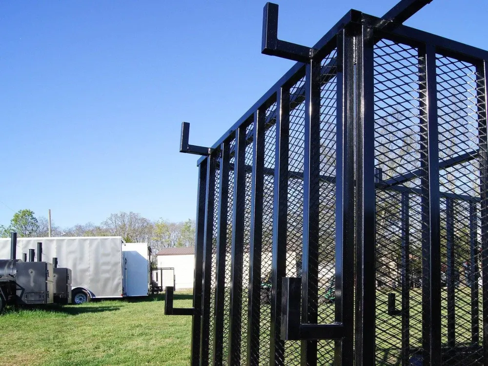 7×16 Dovetail Utility Trailer with 6ft Mesh Sides and Ladder Racks (2) 5,200lb Axles — view 10