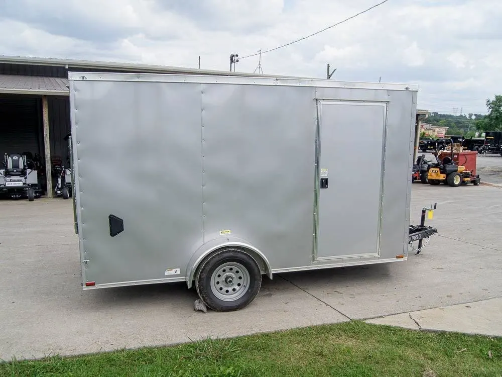 7×12 Silver Frost V-Nose Enclosed Trailer 3,500lb Axles — view 5