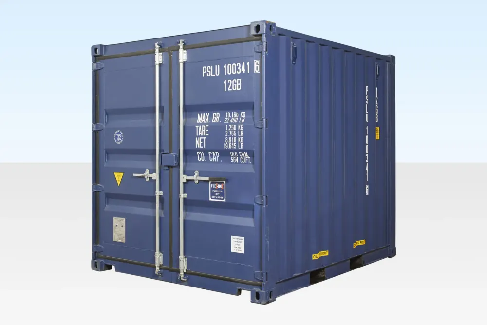 10-Fuß-Seecontainer One-Trip, blau (RAL 5013)