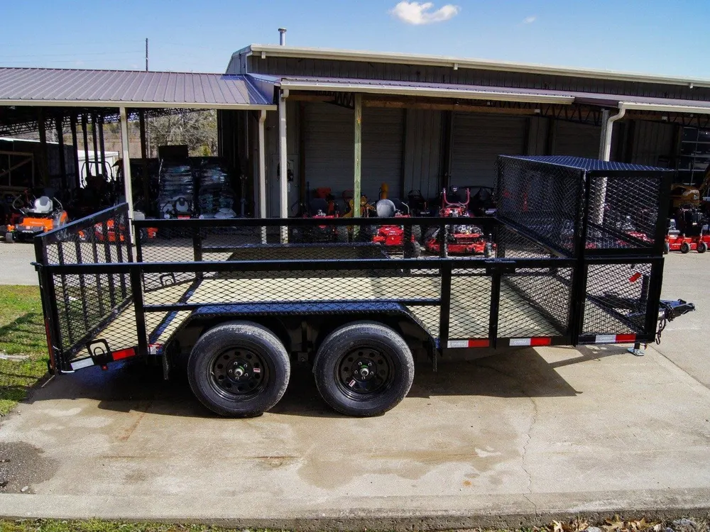 7×14 Powder Coated Dovetail Utility Trailer Stacked Baskets (2) 3,500lb Axles — view 8