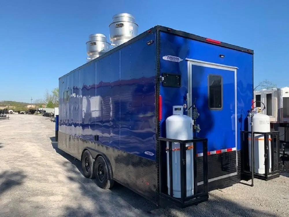 8.5 x 20′ Cobalt Blue Concession Trailer — view 6