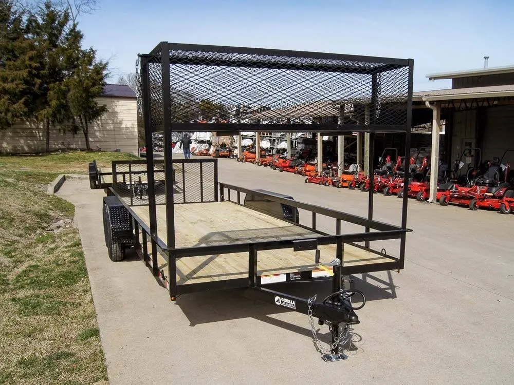 7×20 Dovetail Utility Trailer (2) 3,500lb Axles with Elevated Basket — view 10
