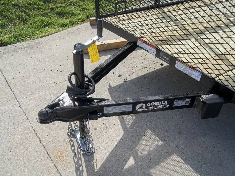 6.4×20 Straight Deck Tandem Utility Trailer Mesh Sides Double Ladder Racks — view 8