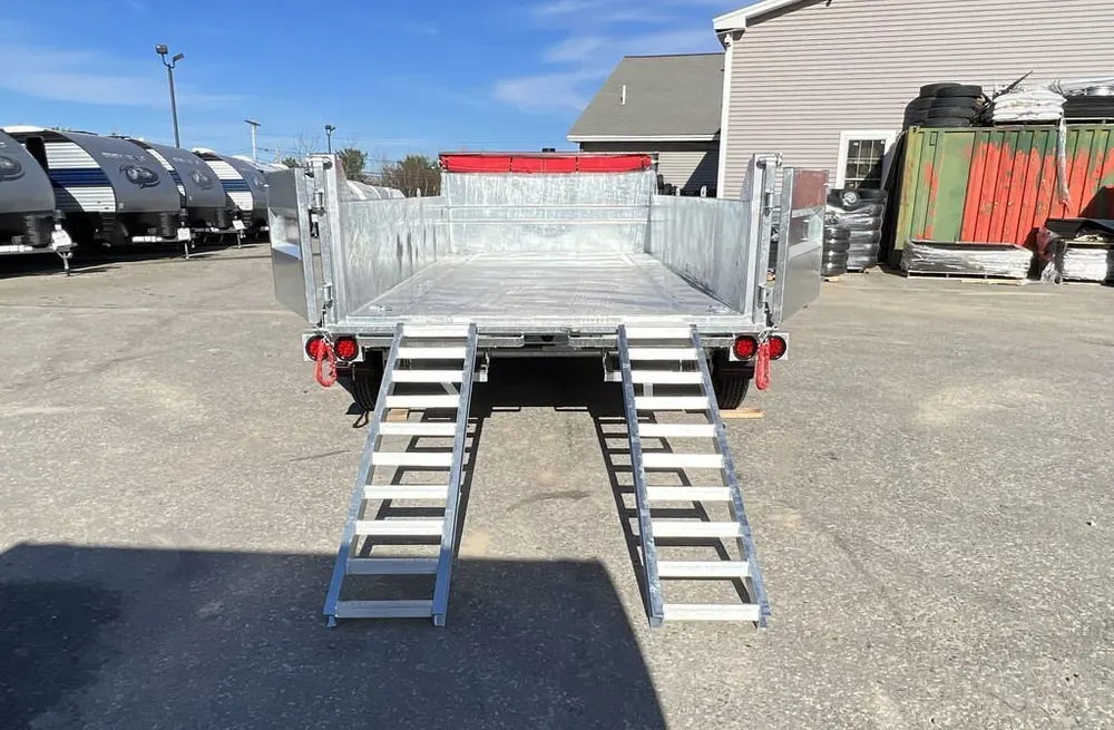 2024 N&N Trailers 7×14 14K Galvanized Hydraulic Dump w/Ramps, 2-Way Spreader Gate, Tarp Kit — view 3