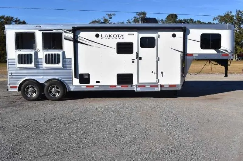 2022 Lakota Charger LQ 2 Horse Trailer with 9′ Short Wall — view 2