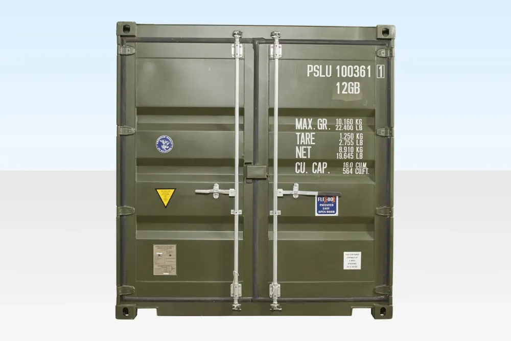 10-Fuß-Seecontainer One-Trip, grün (RAL 6007)